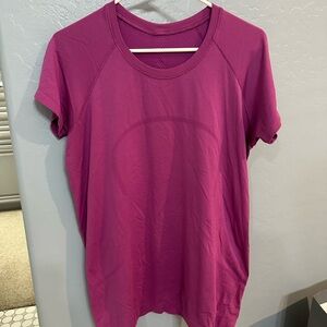 Lululemon swiftly tech tee, size 14 plum